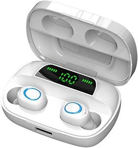 Rayfit Mini Auriculares Bluetooth 5.0 Inalámbricos Estéreo In Ear Auriculares Deportivos Micrófono Manos Libres con Caja de Carga Portátil Bluetooth Cascos para iPhone Samsung Huawei Android iOS