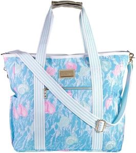 Lilly Pulitzer Beach and Picnic Cooler, Insulated Bag with Adjustable Shoulder Strap and Zipper, Large Soft Cooler for Groceries or Travel (Shelden)