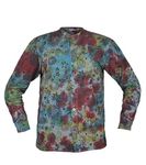 Ezhippie Long Sleeve Collarless Tie Dye Shirts for Men, 3, L Green