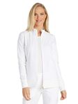 Cherokee Women's Iflex Zip Front Warm-up Jacket, White, XL