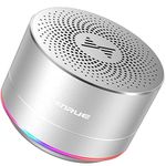 LENRUE Portable Wireless Bluetooth Speaker with Built-in-Mic,Handsfree Call,AUX Line,TF Card,HD Sound and Bass for iPhone Ipad Android Smartphone and More (Silver)