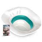 Fivona Expandable Sitz Bath Seat for Soak and Steam - Postpartum Essentials Care and Hemorrhoid Treatment - Unisex and Universal Fit Over the Toilet Yoni Steaming Bowl - At-Home Soothing Relief Device