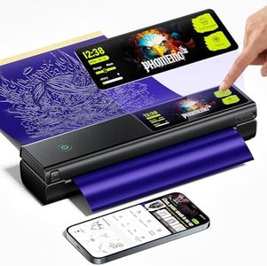 Phomemo 5" Smart Touchscreen Professional Tattoo Stencil Printer, Bluetooth Tattoo Printer Machine with 100Pcs Premium Transfer Paper for Artists & Beginners, Compatible with Phone, Tablet, PC, Black