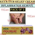3 x Keva Itch Relief Cream Ointment Mite, Sting Itching Psoriasis Eczema Remove