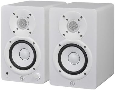 Yamaha HS4 W Compact 2-Way Powered 4.5-Inch Studio Monitor Speakers, White (Pair)