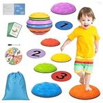 cossy Stepping Stones Kids, 6 Pcs Sensory Turtle Stepping Stones, Non-Slip Balance Sensory Toy for Indoor Outdoor Play, Obstacle Course Gifts for Toddlers Age 3-5, Multicolored