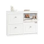 SoBuy FSR79-W,4 Drawers Shoe Cabinet Shoe Rack Shoe Storage Cupboard Organizer Unit,White