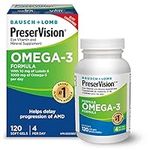 PreserVision Omega-3 Eye Vitamin & Mineral Supplement, Contains Omega-3, Lutein, Vitamin C, Zeaxanthin, Zinc & Vitamin E, 120 Softgels