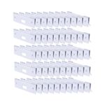 IUAQDP 50 Pieces Vertical Blind Repair Vane Savers, Metal Curved Vane Repair Clips Vertical Blind Shade Repair Tabs, Window Blind Replacement Slat Fixers for Fixing Broken Vertical Blind Vanes, White