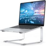 TARKAN Laptop Stand for Desk, Heavy Metal Riser Stable Height Elevator with Air Flow for 13-17 Inch Laptops (Silver)