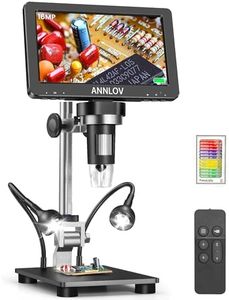 ANNLOV 7" HDMI LCD Digital Microscope, 1500X Coin Microscope 16MP HD Camera Video Microscope Soldering Microscope with Lights for Adults,TV/Windows/Mac Compatible