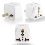 Hi-PLASST India to USA Converter Plug (Pack of 2) Type-A Adapter Power Converter for Laptop, Camera, Smartphones USA, Canada, Mexico, Brazil, Philippines, Thailand, Japan, American, Panama (2pin)