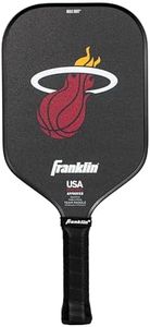 Franklin Sports NBA Miami Heat Pickleball Paddle - Official NBA Team Rackets - USAP (USAPA) Approved Premium Quality Pickleball Paddles - Authentic Team Logos + Colors
