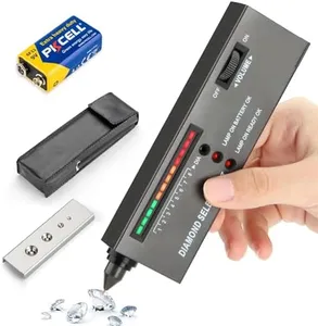 Diamond Tester, Professional Jewelers' Gemstone Detector, High Accuracy Diamond Tester Pen Professional (Metal Detection Limitation)