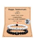 D Dongjiangjin Gift Anniversary Bracelet Gifts for Him Her Couple Wedding 1st One Year Happy Anniversary for Boyfriend Girlfriend