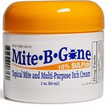 Mite-B-Gone 10% Sulfur Cream Itch Relief from Mites, Insect Bites, Acne, and Fungus (2oz) Fast and Effective at Removing Human Mites with an All-Natural Blend of Anti-Inflammatory Ingredients