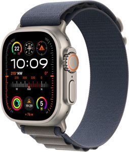 Apple Watch Ultra 2 GPS + Cellular 49mm – Titanium Case, Blue Alpine Loop Large