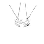 AKTAP Best Friend Necklaces Matching Wolf and Fox Best Friends Jewelry Bestie 01 bestie 02 BFF gifts Friendship Necklace for 2 (sister necklace)