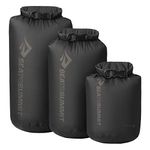 Sea to Summit Lightweight 70D Dry Sack 3-Piece Set (4, 8, 13 Litre) Mountaineering Bag, Unisex Adults, 4 L, Black, 8 L, 13 L, Black, One Size