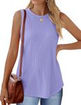 WIHOLL Trendy Maternity Clothes Spring Comfy Tops Cotton Tank Top for Women M Light Purple