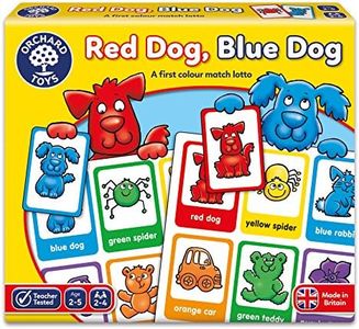 Orchard Toys Red Dog Blue Dog Lotto Game, A Fun First Matching and Memory Game, Perfect For Children Aged 2-5, Develops Memory Skills