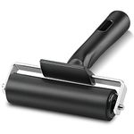 Rubber Roller, Ideal for Anti Skid Tape Construction Tools, Print, Ink and Stamping Tools (4-Inch, Black)