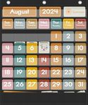 Jercecy Classroom Calendar Pocket Chart for Kids Learning and Classroom Essentials, Boho Classroom Calendar Decor with Special Educational Cards Teacher and School Supplies