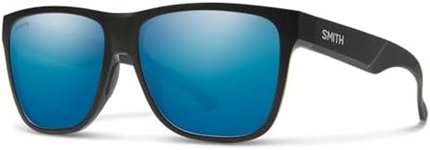 SMITH Lowdown 2 XL Sunglasses with Large Frame – Men’s & Women’s Performance Eyewear for All-Day, Water Sports, Running, Hiking, Driving – Matte Black + Blue ChromaPop Polarized Mirror Lenses