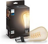 Philips 1-Pack ST72 E27 Filament Edison 1-Pack ST72 E27 Filament Edison, Smart Bulb, Transparent, Bluetooth/Zigbee, LED, E27, Flame