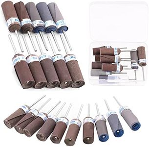 Swpeet 10 Pcs Sanding Drums Sleeves Kit, 180-2500 Grit Sandpaper Grinding Head Sandpaper Bar Stick, Abrasives Cartridge Rolls, Polishing Burr Stick Roller Sanding Tool, Woodworking Polishing Tool