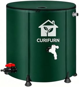 200 Gal Collapsible Rain Barrel with Spigot, Filter and Overflow Kit, Green