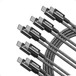 Anker USB C to USB C Cable, Type-C 60W Fast Charging Cable (6FT, 5Pack) for iPhone 17/16/15, iPad Pro, Samsung Galaxy, and More (Black)