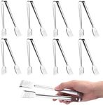 Tcoin 8 Pack Serving Tongs by , 7 Inch Functional Small Tongs for Serving Food for Parties and Holiday Get-togethers, Food Tongs Buffet Tongs Appetizer Tongs Kitchen Tongs,Versatile and Durable