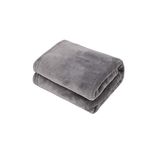 EMME Fleece Baby Blanket Plush Fuzzy Receiving Blankets for Toddler, Infant, Newborn, Boys and Girls Gift Warm Cozy Daycare Nursery Blanket for Crib, Stroller, Nap, Outdoor, Decor (Grey, 30"x40")