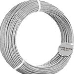 316 Edelstahl-Drahtseil,7x7 Marine Grade Edelstahl Flugzeugkabel, 0.6 cm, Edelstahl-Kabel-Geländer für Deck, Hardware DIY Balustrade,170 ft & 400 ft 170FT Stainless Steel Cable silber