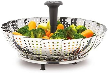 Starfrit Gourmet Steel - Vegetable Steamer - Stainless Steel - Removable Handle - Non-Slip Feet