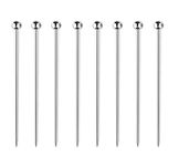 NJ Cocktail Picks 304 Stainless Steel Martini Olive Skewers Reusable Sticks Starter Toothpicks Fruit Stick, Perfect for Party Home Bar - 4.3 Inches: 8 Pcs