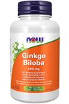 NOW Ginkgo Biloba 120 mg,100 Veg Capsules