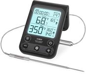 Lavatools OVT02 Element Digital Oven Thermometer for Oven, Grill, and Smoker Includes Dual-Sensor Stainless Temperature Probe (Black)