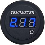 Mini LED Temperature Gauge Meter Sensor Monitor 12V in BLUE LED for 4WD Boat Camper Trailer or Caravan