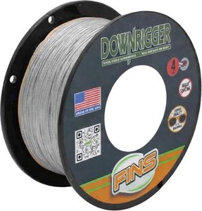 FINS Downrigger Braid - USA Made - Rust-Free Deep Sea Fishing Line, Reduces Blow-Back, No Kink High-Performance Braided Cable Alternative 150 lb - 100 Yds