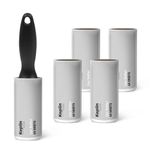 KEPLIN Lint Roller, 5 Sticky Replacement Heads with 1 Handle, Total 300 Easy Peel Sheets, Quickly Removes Animal Fur, Cat & Dog Hair, Dust & Fluff from Clothes, Furniture, Carpet (5 Pack / 300 Sheets)