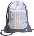 adidas Alliance II Sackpack, One Size, Two Tone White/Onix/Haze Coral, One Size, Alliance Ii Sackpack Discontinued Styles