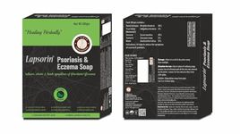 Lapsorin Psoriasis & Eczema Soap 100gms Pack of 4 | SLS & SLES Free Herbal Glycerine Soap for Psoriasis & Eczema Infected Sensitive Skin | Enriched with Anti Psoriasis Ingredients
