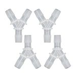 Horiznext plastic 1/2" Y shape 3 way barbed connector for air hose, water pipe. Food grade pp polypropylene barb fitting.