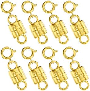 925 Sterling Silver Magnetic Necklace Clasps and Closures,Mini Magnetic Clasp Converter, S925 Silver and Gold Jewelry Necklace Extender for Women