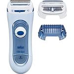 Braun Silk-épil 5 Lady Shaver, 3-in-1 Electric Shaver, Trimmer and Exfoliation System, Wet & Dry, 5-160, Blue