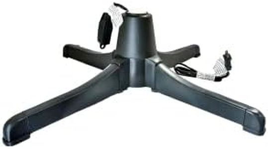 Rocky Mountain Goods 360 Degree Rotating Adjustable Christmas Tree Stand - for up to 7.5’ Christmas Tree - ON/Off Switch - Secure Spinning Stand Design - Easy Assembly - for Artificial/Fake Trees