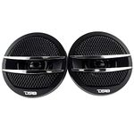 DS18 TX1S Tweeter X1 1.38" 200 Watts Max Pei Dome Ferrite Tweeters with Mounting Kit Angle, Flush, & Surface - Set of 2 (Black/Silver)