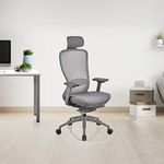 Featherlite "Helix" High Back Office Chair Designed To Adjust & DIY (Mesh,Grey)